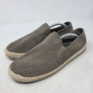 Esprit Taupe Gray Perforated Slip On Espadrille Flats Women’s Size 10